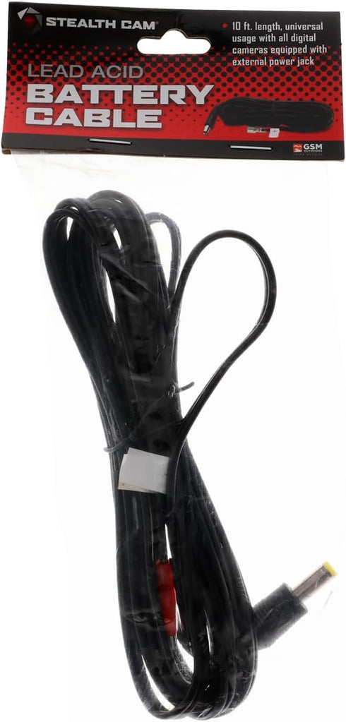 STEALTH CAM Durable Game Hunting Trail Camera Charging Cable, 10Ft, Black