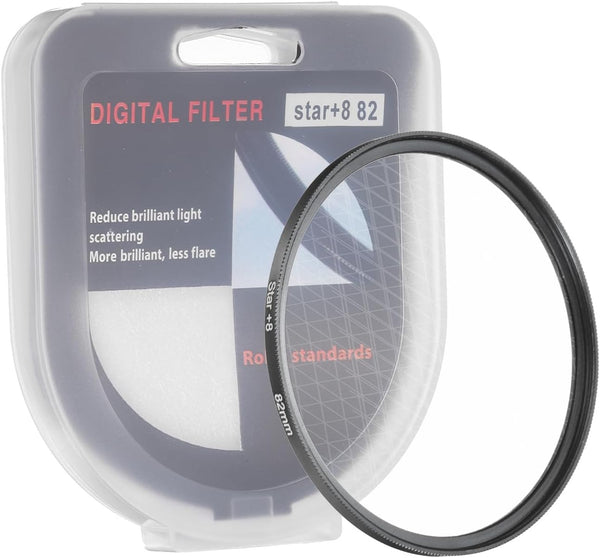 PATIKIL 82mm Star Filter, 8 Points Starburst Len Filter Variable Twinkle Effect