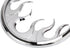 1 Pair Front Chrome Motorcycle Flame Speaker Grill Accent Trim Cover for Harley Touring Electra Street Glide Ultra