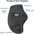 SANWA Bluetooth Wireless Ergonomic Trackball Mouse, Optical Rollerball Mice, Programmable Silent Buttons, 40mm Trackball