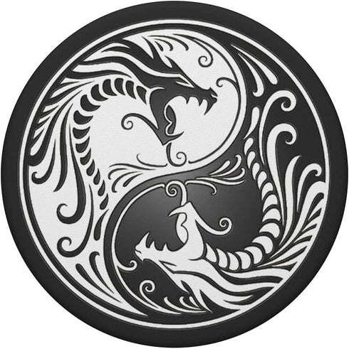 Yin Yang Dragon Pop Socket, Adhesive PopGrip for Phone