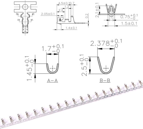 Glarks 1180 Pieces 2.54mm 2/3/4/5/6/7/8/9 Pin Housing Adapter Cable Connector Socket Male and Female with JST-XHP