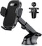 Car Phone Holder for Windshield Dashboard Air Vent, Universal Hands-Free Cell Phone Holder for iPhone Samsung (Black)