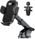 Car Phone Holder for Windshield Dashboard Air Vent, Universal Hands-Free Cell Phone Holder for iPhone Samsung (Black)