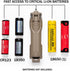 Thyrm CellVault-18 Waterproof Battery Storage for 18650, 18350, CR123 Flashlight Batteries, Made in USA, Flat Dark Earth