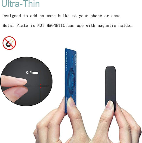 Pau1Hami1ton Mounts),4 Case,(2 2 S-07N(Black+Silver) Adhesive Thin Metal Plates(Compatible with Magnetic Piece Metal