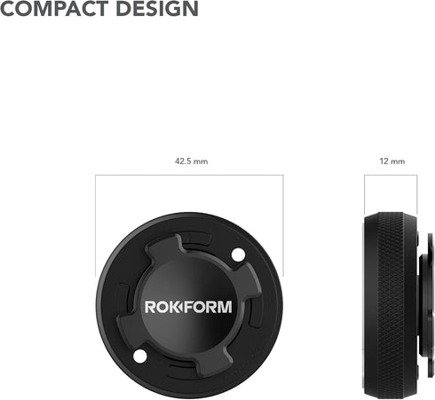 Rokform Phone Case Mount - Secure Aluminum Dash Holder, Compatible Twist Lock Cases (Black)