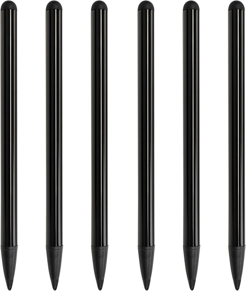 Brvlsoc 6-Pack Black Dual-Tip Stylus Pens Universal Touchscreen Stylus Compatible with iPad, Samsung