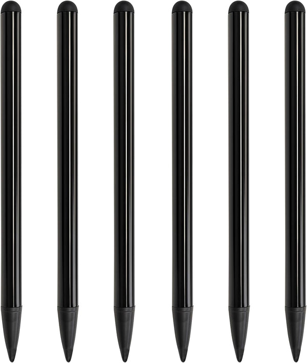 Brvlsoc 6-Pack Black Dual-Tip Stylus Pens Universal Touchscreen Stylus Compatible with iPad, Samsung