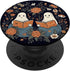 Ghost Reading Book Retro Floral Spooky Bookworm Cute PopSockets Standard PopGrip