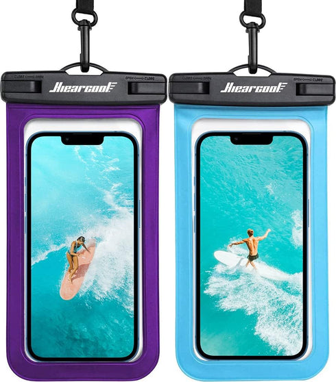 Hiearcool Universal Waterproof Phone Pouch, Dry Bag for iPhone 16 15 14 13 Pro Max, IPX8 Waterproof Case