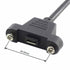 Micro USB Male to Female Extension Panel Mount Cable with Screws, Data+Charge, Black 50CM/1.6FT