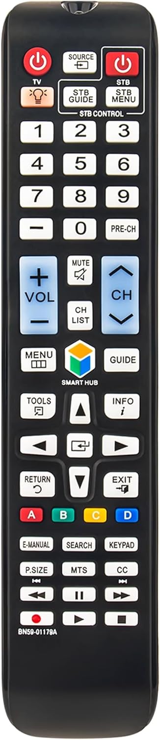 BN59-01179A Remote Replacement for Samsung LED TV UN55H6350AFXZA UN60H6300 UN32H5500AFXZA UN40H5500AF UN75H6350AF