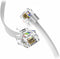 (3 Pack) 12 Inches Short Telephone Cable RJ11, Premium Quality Phone Line Cord (1 Foot, White)