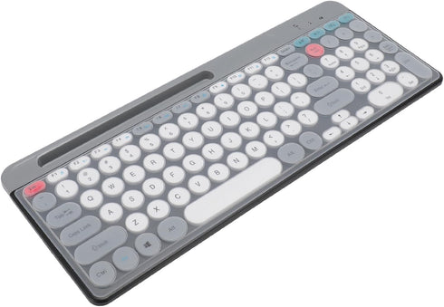Keyboard Mouse Set, Dual Mode Bluetooth Combo with Vintage Round Keycaps for Gaming