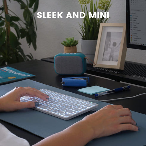 Perixx PERIBOARD-332MW Wired Backlit Scissor Keyboard - Compatible with Mac OS X, Mini Size, White Backlit