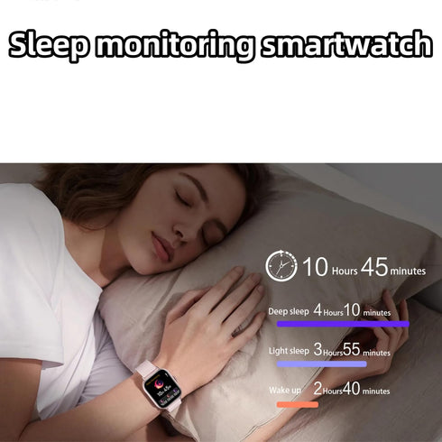 Smart Watch for Women Men, 2.01" Fitness Tracker with Heart Rate Monitor, IP67 Waterproof, Black for Android iOS Phones