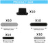 44 Pack Mesh Anti Dust Proof Adhesive Net Sticker with 10 Pcs Silicone Anti Dust Plugs for iPhone 15 14 13 12 11 Pro