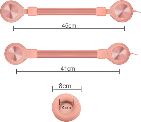 SIMOLIO Kids Headphones for Girls with MIC - Safe Volume Limiter 85dB/94dB/104dB, Foldable Sturdy & Lightweight Headset