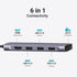 UGREEN Revodok USB C Hub 6 in 1, 4K HDMI, 3 USB 3.0 Ports, SD/TF Card Reader for MacBook Pro, iPhone 16