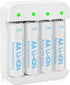 winbasic Rechargeable 1.5V Lithium AA Batteries with Charger (4-Bay Independent Slot), Long Lasting