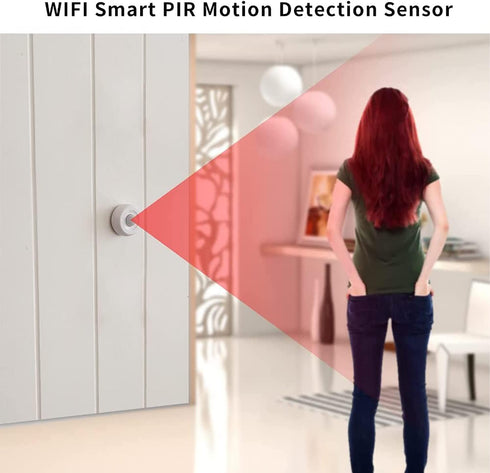 WiFi Smart Motion Sensor, Wireless Infrared Home Security System with Free App Alerts, No Hub Required