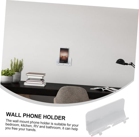 ULDIGI Wall Mount Charging Station Hooks for Bedroom White Wall Shelf Organizer Bedside Phone Holder and TV Remote