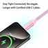 USB C Cable 15FT 2Pack, Extra Long USB-A to USB-C Braided Fast Charger Cord for iPhone 15, Samsung Galaxy, Pink