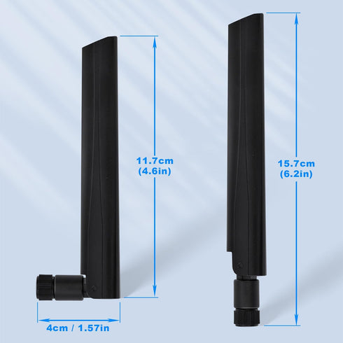 5G 4G 3G 2-Pack Eightwood LTE GSM Antenna Wide Band Omnidirectional SMA Male Antenna for CPE Router Mobile Hotspot