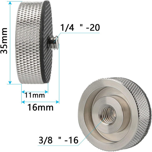 CAMVATE 3/8"-16 Female to 1/4"-20 Male Adapter for Tripod and Camera and Tripod - 1262