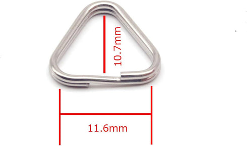 HITHUT 6pcs Camera Eyelet Ring Split Ring Lug Ring Triangle Strap Ring Hook for DSLR RF Mirrorless Camera (Stainless