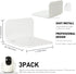 OAPRIRE White Floating Wall Shelves Set of 3 for Security Cameras, Baby Monitors, Speakers, Universal Acrylic Shelf
