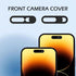 EYSOFT 14Pro/14 Adhesive-2 Pack-Black Front Camera Cover,Webcam Cover Compatible for iPhone Pro Max,Protect Privacy