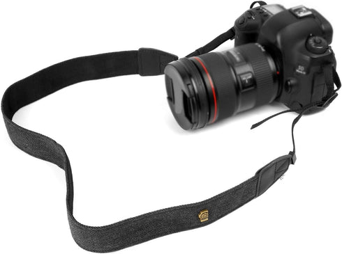 WANBY Black Canvas Camera Strap with Quick Release Buckles for Neck Shoulder Use, Compatible with DSLR SLR