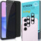 Samsung Galaxy A15 5G Privacy Tempered Glass Screen & Camera Lens Protector 2+2 Pack, Anti-Scratch, 9H Hardness.