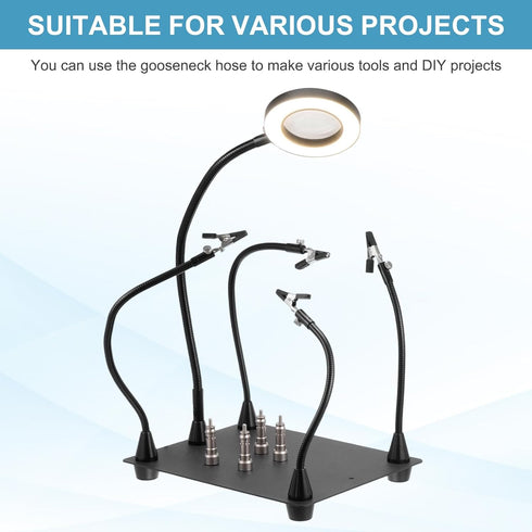 7.9" 1Pcs 3/8"-16 PATIKIL Gooseneck, Male to Male Thread Metal Universal Hose Flexible Arm Gooseneck Tube Extension