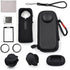 Sports Camera Accessory Kit for Insta360 X4 - Hard Case Protector, Silicone Protector, Tempered Glass Film