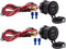 Dual USB Charger Socket Waterproof Power Outlet 12V/24V 2.1A for Car Boat Marine RV with Blue LED