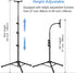 Awlbstruse 65" 360 4.5-12.9 Inch Ipad Tripod Stand, Gooseneck Height Adjustable Floor Stand with Rotating iPad Tripod