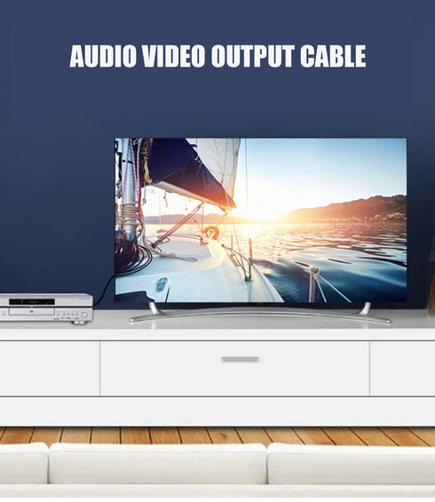 AV Cable, 3.5mm to RCA Camcorder Handycam AV Audio Video Output Cable for TV, Smartphones, Speakers - 5ft