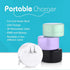 Retractable USB-C Cable, Portable Wall Charger & Fast Charge Power Bank - All in One for iPhone 15 & Samsung