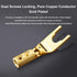 Speaker Spade Connectors, Dual Screw Locking Fork Spade Lugs with Heat Shrink Tubing, 4PCS