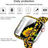 8 Pack Case Compatible for Apple Watch SE Series 6 5 4 3 2, Hard PC Flowers Case with Tempered Glass Protectors