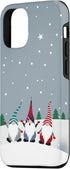 Christmas Gnomes Plaid Stripes Pattern Case for iPhone 12/12 Pro - Holidays Snow Winter