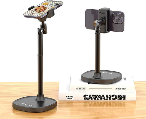 Cell Phone Stand, Ulanzi Height Adjustable Phone Holder, Desk Stand for All Mobile Phones, Compatible with iPhone
