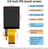 Lhnjimrsy 2.8-Inch 480x640 Mini Split Screen -Compatible Display Resolution Full View RGB IPS Universal Capacitive