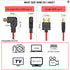 HangTon 8K 4K 60p A7C R6 XT30II, S9 Left Angle Micro HDMI to HDMI Coiled Cable for Ninja V Monitor, Sony R, Canon mkII