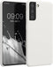 kwmobile Case for Samsung Galaxy S21 - TPU Silicone Phone Cover with Soft Finish, White Matte