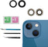 2pcs/Set Sapphire Rear Back Camera Glass Lens Replacement for iPhone 13 & 13 Mini with Preinstalled Adhesive and Repair