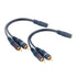 3.5mm Female to 2 RCA Male Stereo Audio Y Cable, 2 Pack, Gold Plated Plug RCA Splitter for TV, Computer, Speakers